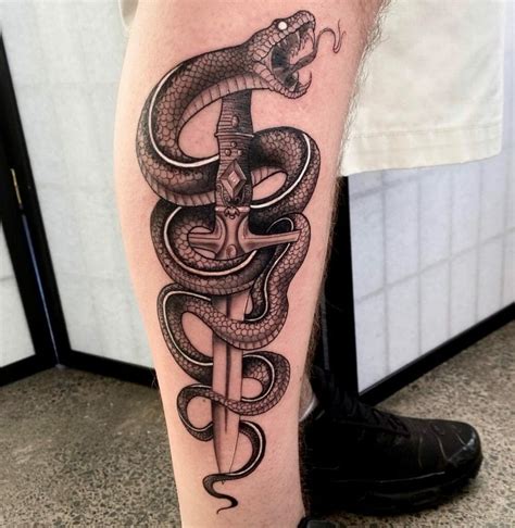 snake tattoos on leg|50 Stunning Snake Tattoos To Inspire Your Next Ink